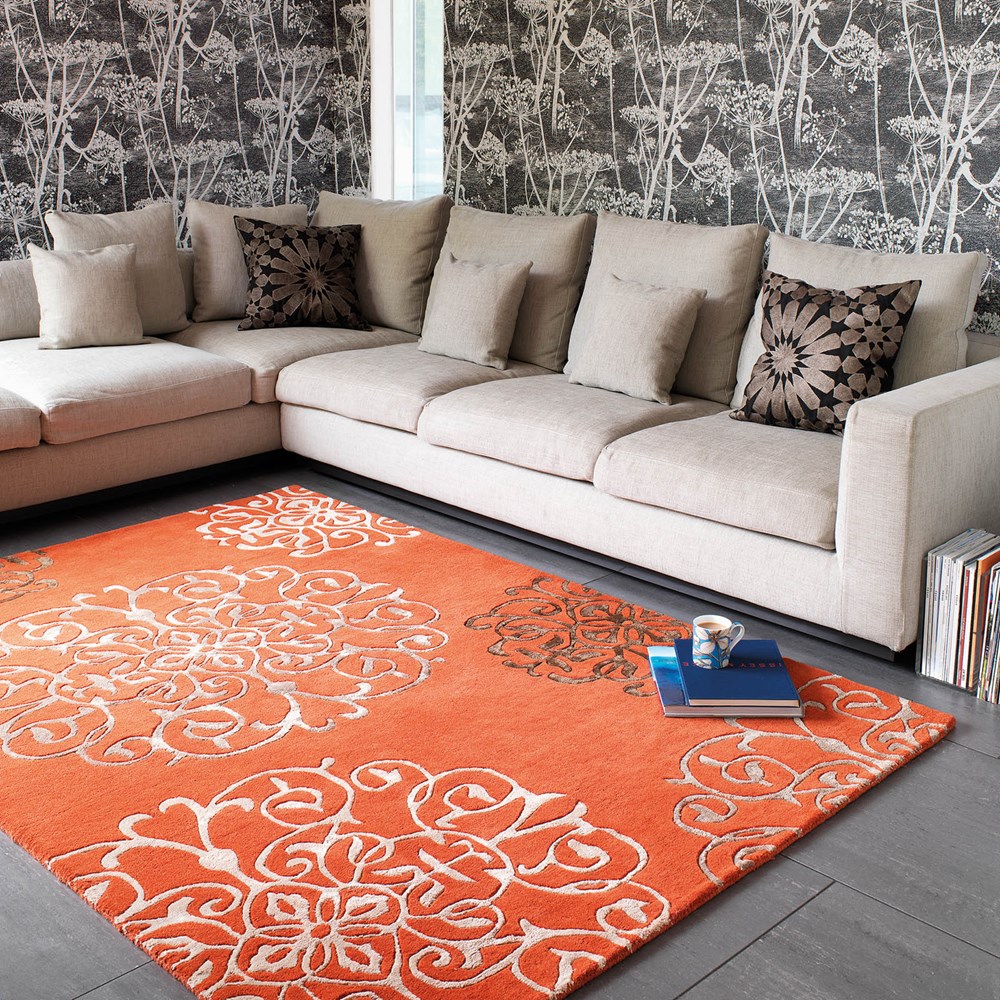 Matrix Tangier Rugs MAX43 Terracotta